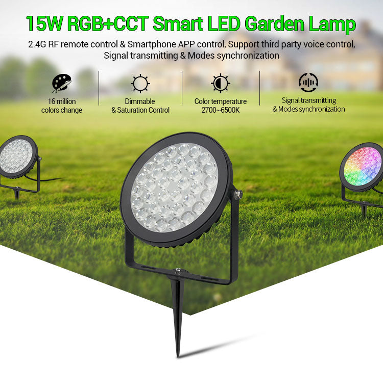 15W RGB+CCT LED Garden Light