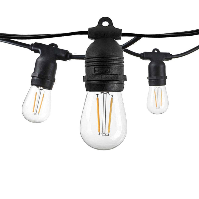 Outdoor String Light 15PCS E27 14.4M Fixed Sockets with Lamps