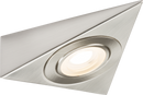230V 2W LED Triangular Under Cabinet Light with Adjustable CCT - Brushed Chrome