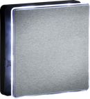 IP45 100mm LED Backlit Extractor Fan with Overrun Timer - Steel