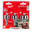 Milwaukee 3 Piece ShockWave Impact Duty Impact Holesaw Set