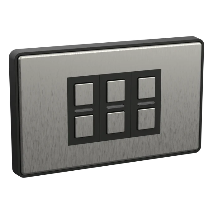 Wire-Free Smart Switch (3 Gang) - Stainless Steel