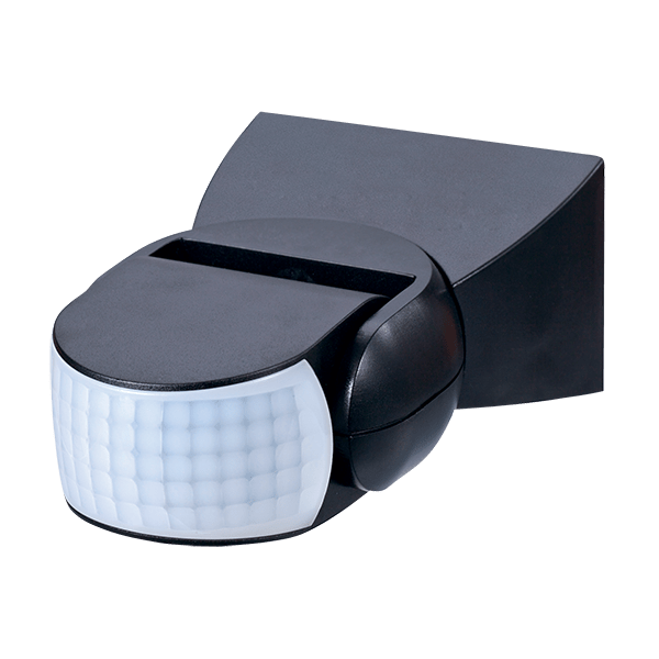 Wall Mounted Multi-Directional 180 degree PIR - Black