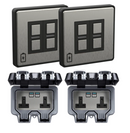 Outdoor Christmas Lights Bundle - White Metal