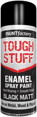 Tough Stuff Enamel Spray Paint Black