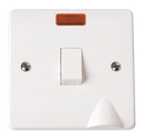 20A Double Pole Plate Switch With Neon & Optional Flex Outlet