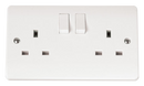 13A 2 Gang Double Pole Switched Socket Outlet