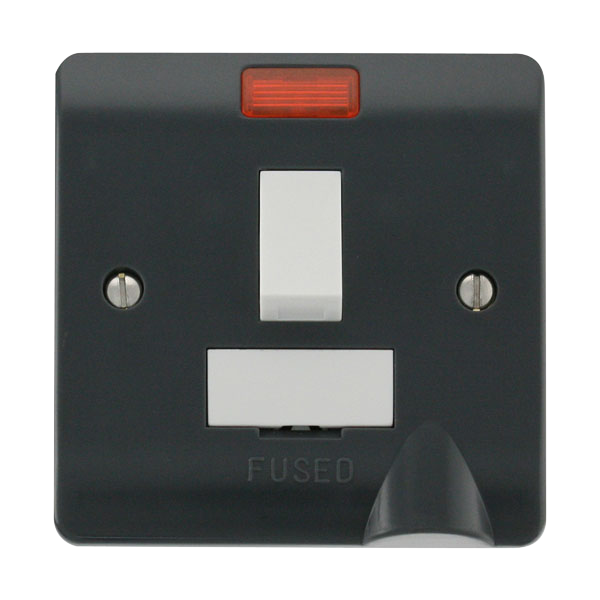 13A Double Pole Switched Fused Connection Unit With Neon & Optional Flex Outlet