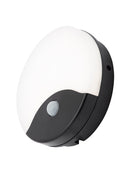 Turus 15w Round Bulkhead with PIR in Black & Opal Finish