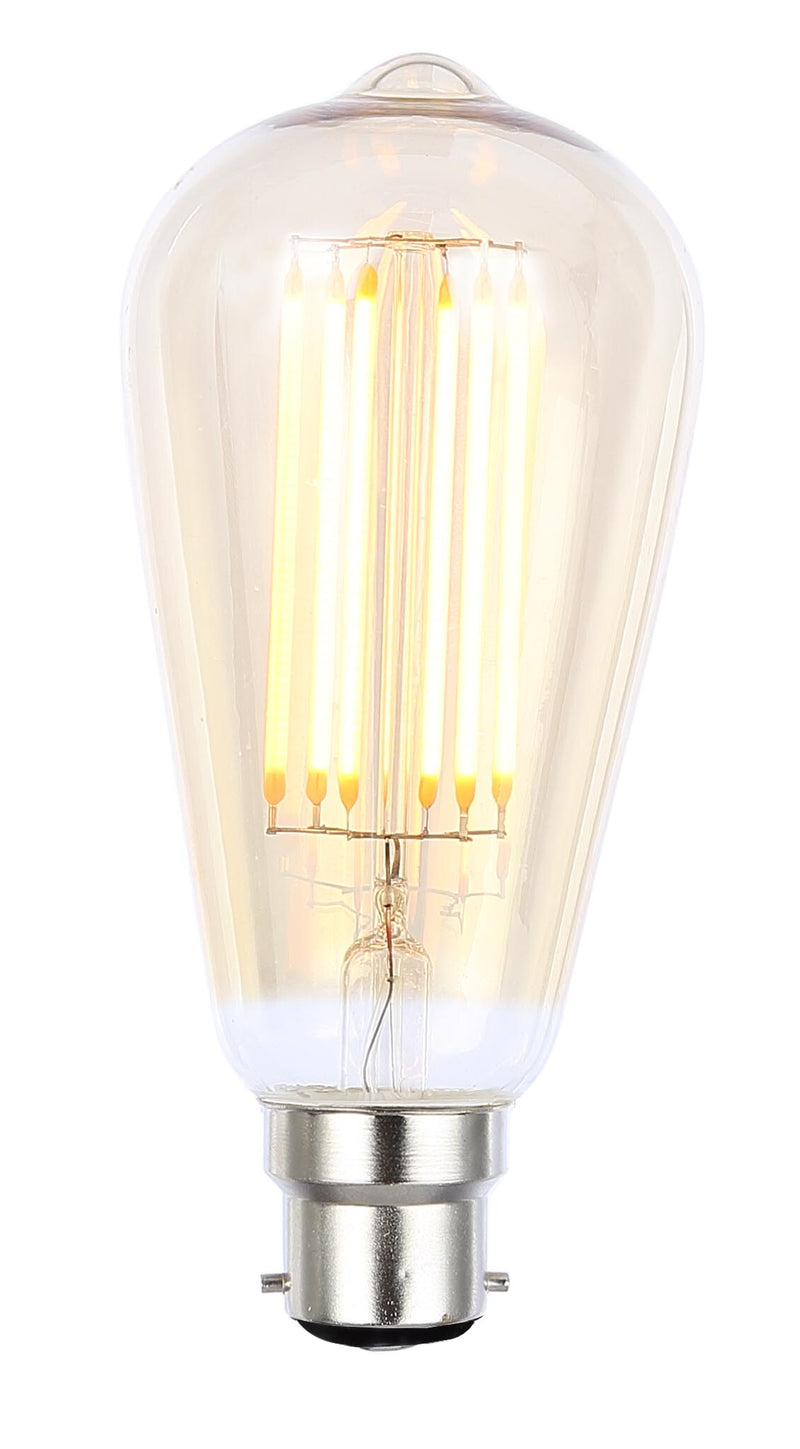 6w LED ST64 BC Tinted Filament Lamp - Dimmable