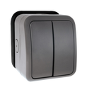 10AX 2 Gang 2 Way IP66 Weatherproof Switch Unit