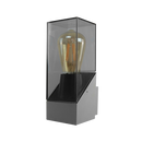 E27 Boxed Wall Light With Clear Lens & 8w Filament Lamp - IP54