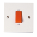 45A 1 Gang Double Pole Plate Switch