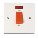 45A 1 Gang Double Pole Plate Switch With Neon