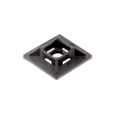 19mm Sq. 2 Way Adhesive Cable Tie Base - Black