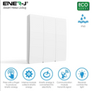 ENERJ 3 Gang Wireless Kinetic Switch ECO RANGE