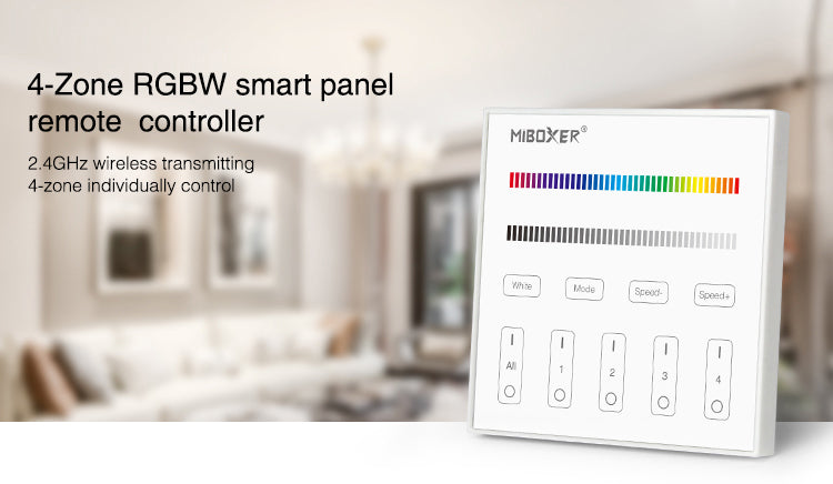 Color Panel Remote 4-Zone RGB/RGBW Smart Panel Remote Controller