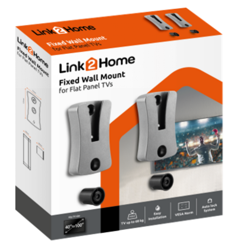 Space Saver Fixed Wall Mount For Flat Panel TV's
