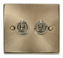 10AX 2 Gang 2 Way Toggle Plate Switch