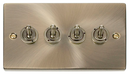 10AX 4 Gang 2 Way Toggle Plate Switch