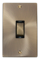 45A Ingot 2 Gang (Vertica) Double Pole Plate Switch