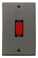 45A 2 Gang (Vertical) Double Pole Plate Switch