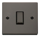 10AX Ingot 1 Gang 2 Way Plate Switch Black Nickel