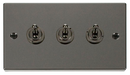 10AX 3 Gang 2 Way Toggle Plate Switch