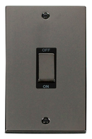 45A Ingot 2 Gang (Vertica) Double Pole Plate Switch