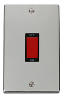 45A 2 Gang (Vertical) Double Pole Plate Switch