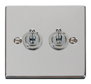 10AX 2 Gang 2 Way Toggle Plate Switch