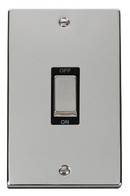 45A Ingot 2 Gang (Vertica) Double Pole Plate Switch