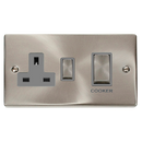 45A Ingot 2 Gang Double Pole Switch With 13A Double Pole Switched Socket Outlet