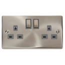 13A Ingot 2 Gang Double Pole Switched Socket Outlet